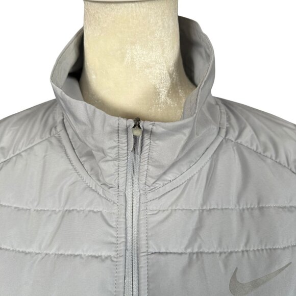 Nike Running light bluish gray sleeveless zip up puffer vest women's size small - Picture 6 of 11